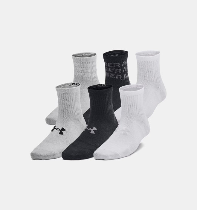 Youth UA Essential Quarter 6PK Sock