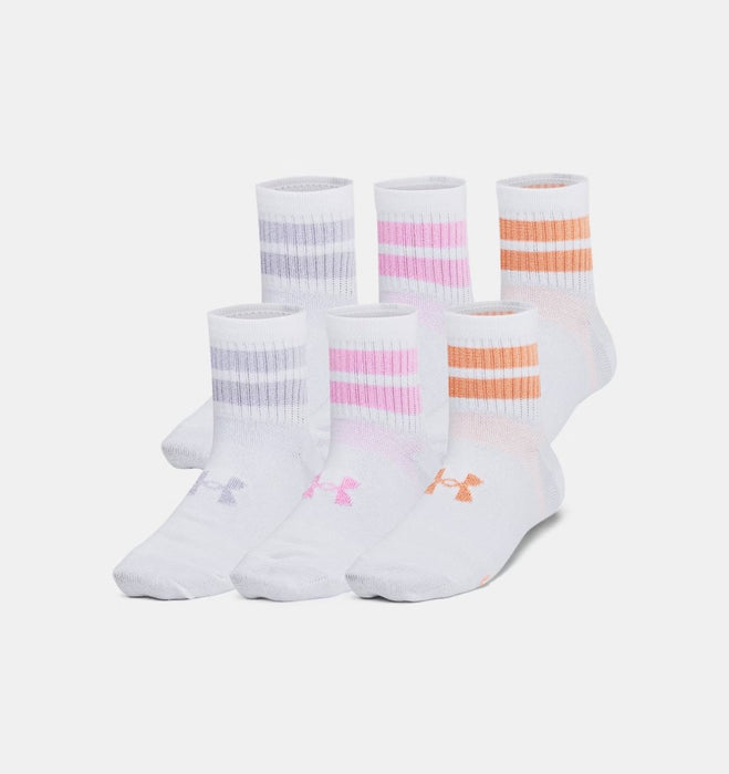 Youth UA Essential Quarter 6PK Sock