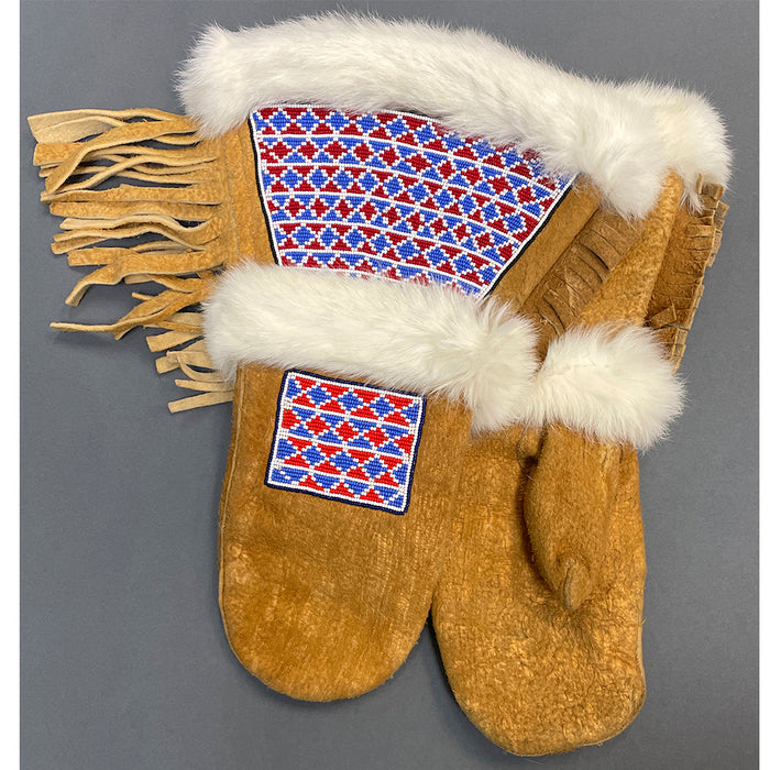 Authentic Braintan Moosehide Gauntlets