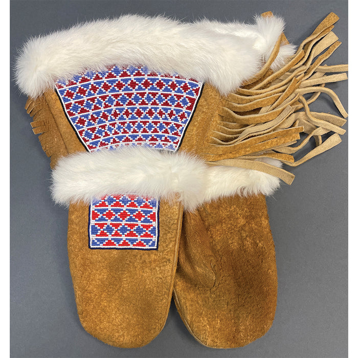 Authentic Braintan Moosehide Gauntlets