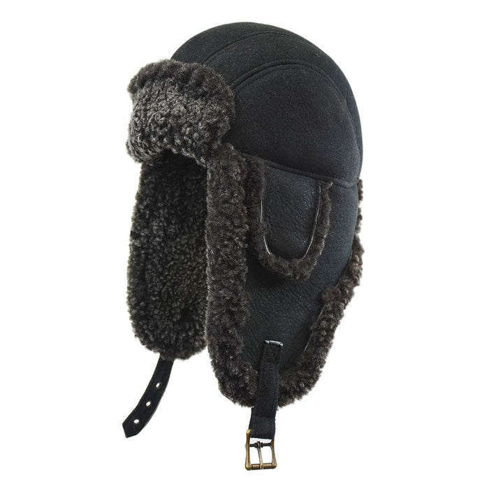 Crown Cap Double Face Shearling Long Aviator