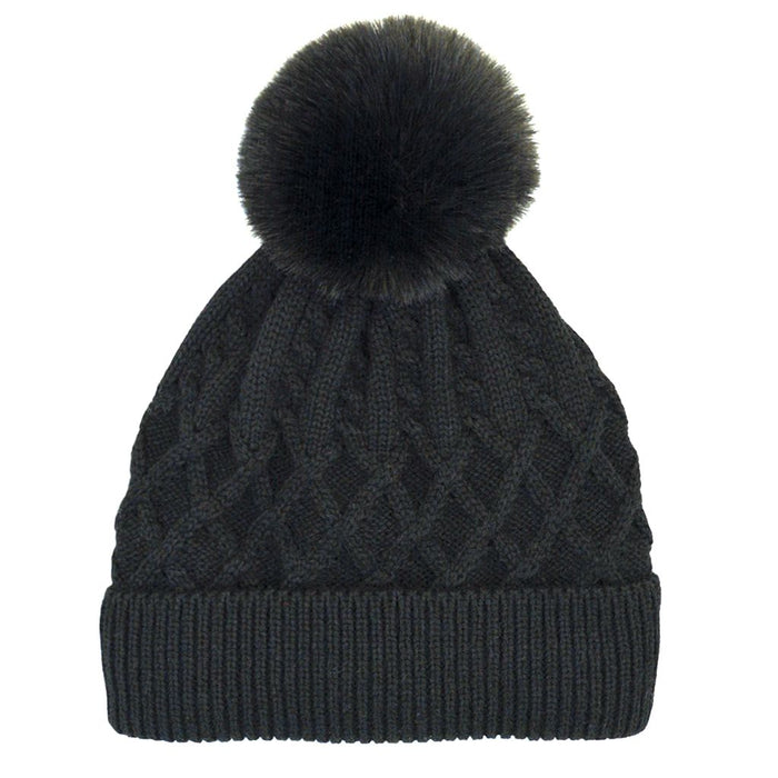 Girl's Hot Paws Knit Pom Pom Beanie