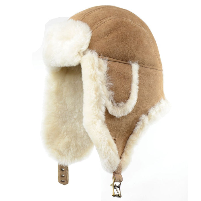 Crown Cap Double Face Shearling Long Aviator