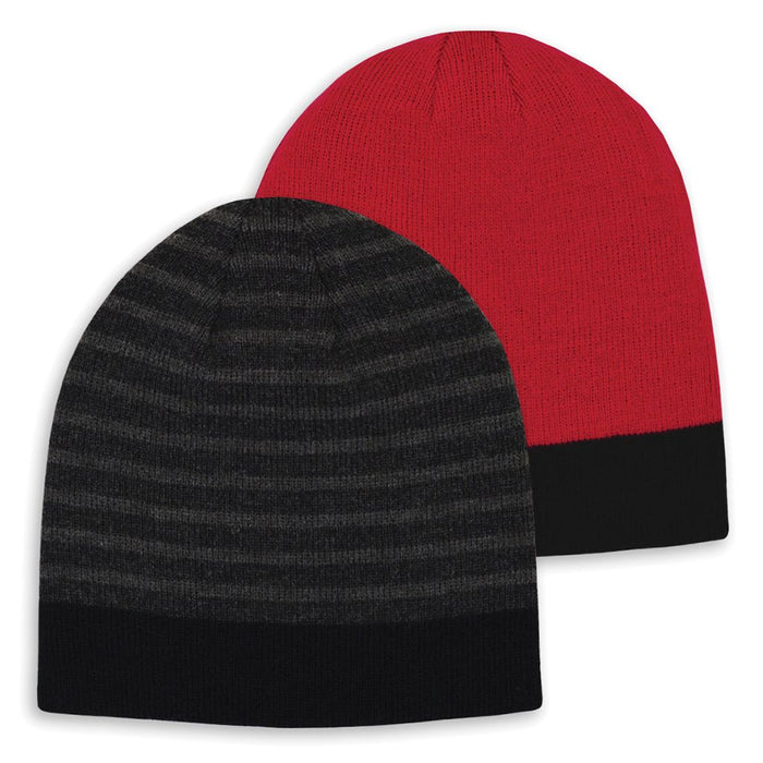 Boy's Hot Paws Reresible Stripe Beanie