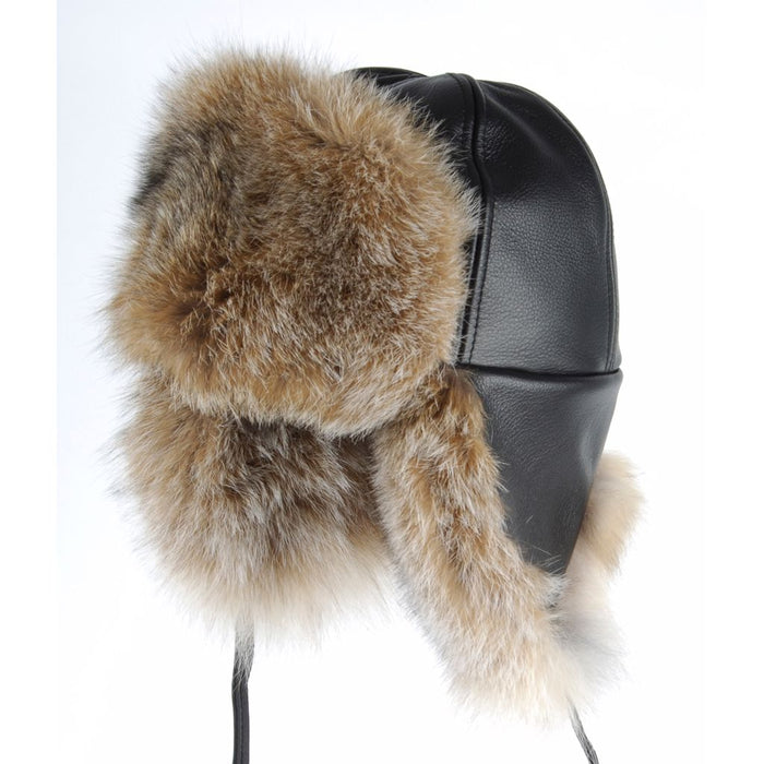 Canadian Lynx Aviator Fur Hat