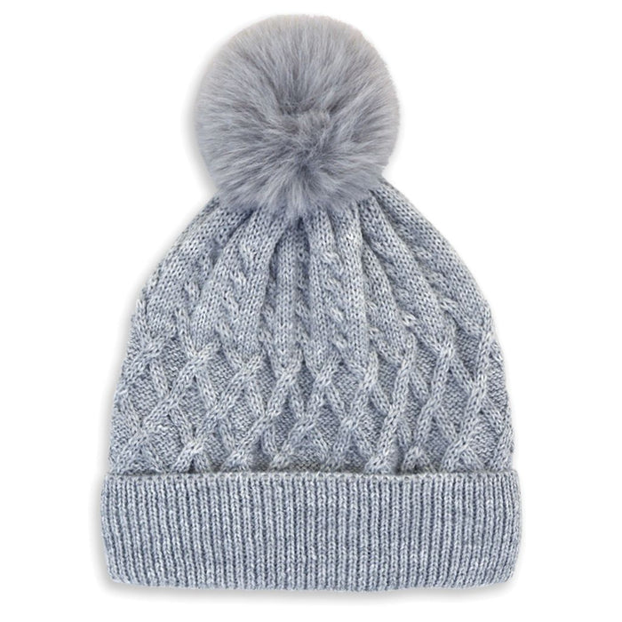 Girl's Hot Paws Knit Pom Pom Beanie