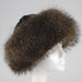 Tipped raccoon fur  hat women