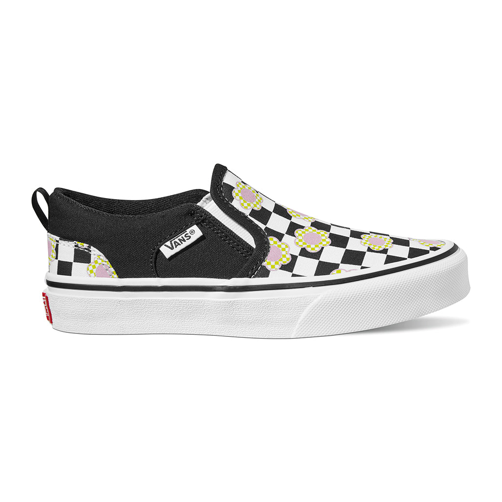 Vans asher slip on on sale checkerboard